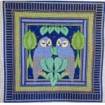 WG12116 - Charles Blue Owls Square Pillow