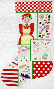 X-140B - Mrs. Claus Collage Stocking