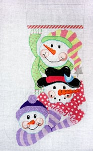 X-162A - Snowman Faces - Pastel