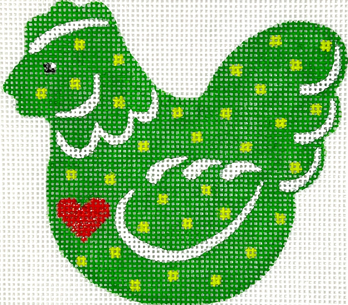 XM-184 - Country Christmas Chicken with Heart and Dots