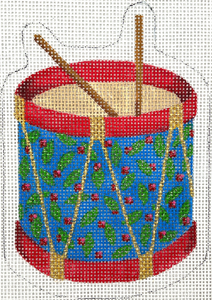 XM-35 - Toy Drum Decorated in Berries and Leaves