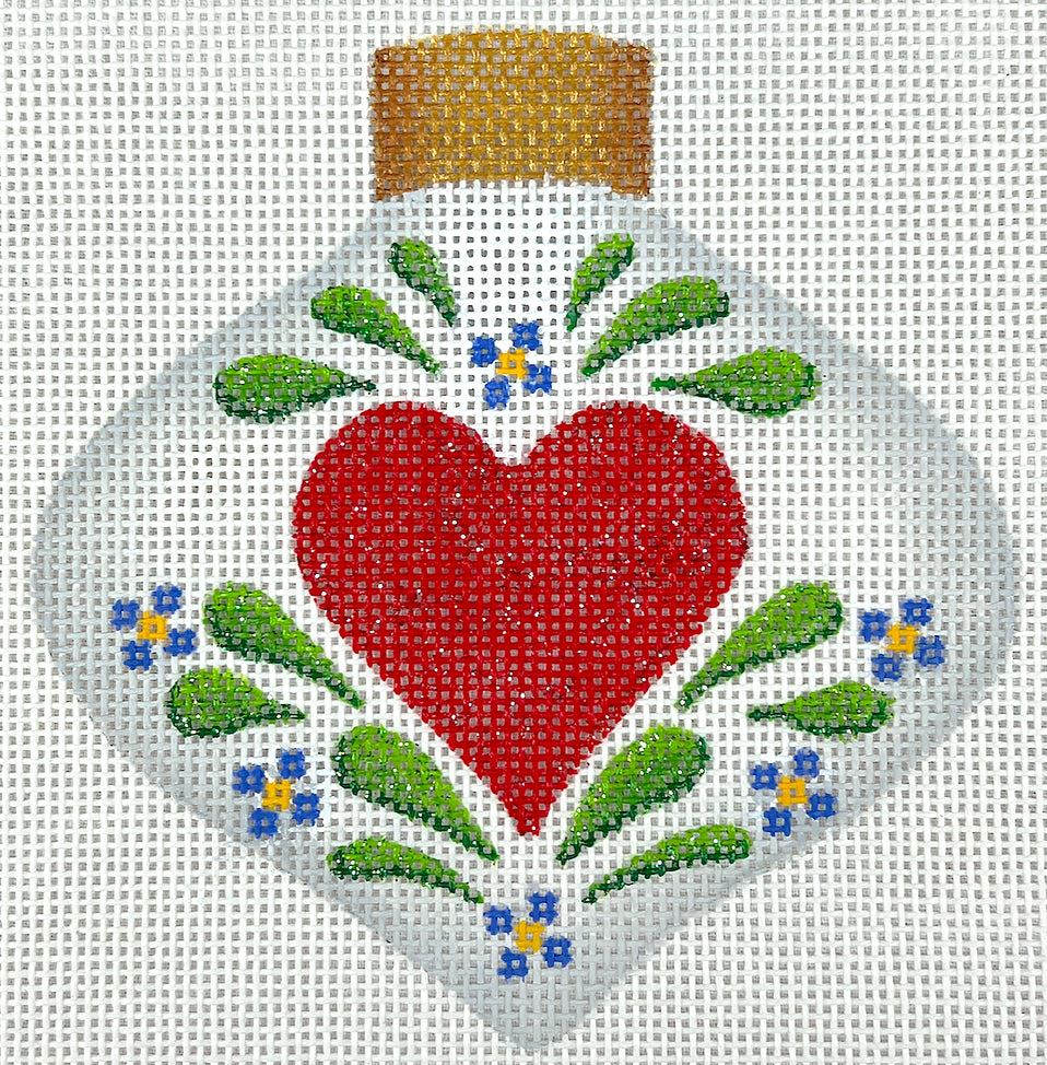 XM-86 - Alpine Bauble with Hearts and Forget-Me-Nots