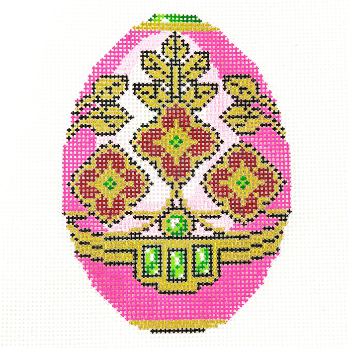 XM479 - Faberge Egg - Red on Pink