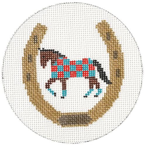 XO-141C - Horseshoe with Horse Jumping