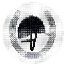 XO-142B - Horseshoe with Helmet (Black and White)