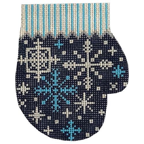 XO-146R - Christmas Snowflake Mitten - Blue