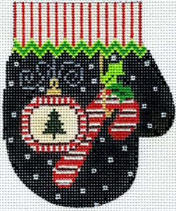 XO-147PO - Peppermint Party - Ornament Mitten