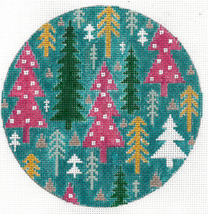 XO-173Y - Stylized Trees on Teal