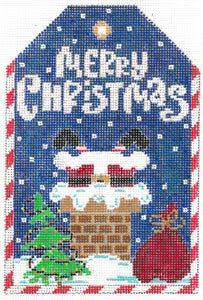 XO-197R - Gift Tag - Bottoms Up Santa