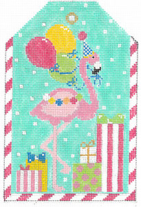 XO-197S - Gift Tag - Birthday Flamingo