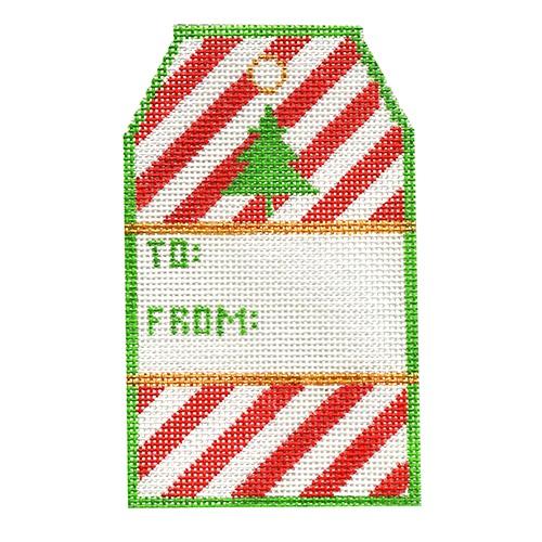 XO-198A - Gift Tag - Striped Gift Tag  To: and From: