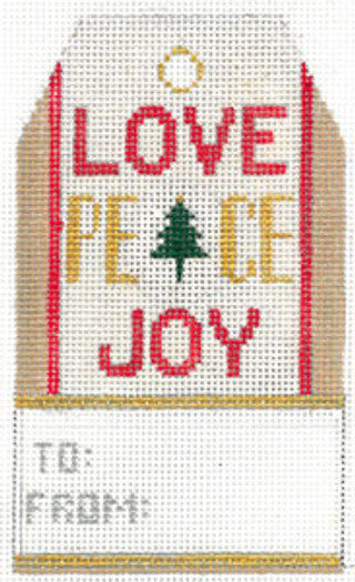 XO-198C - Gift Tag - Peace, Love, Joy