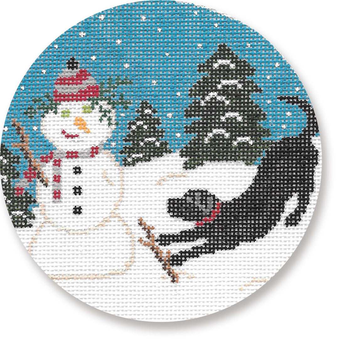 LM-XO26 - Black Lab with Snowman