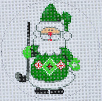 ZIA-110 - Golf Santa Ornament