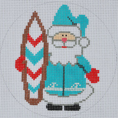 ZIA-112 - Surf Santa Ornament