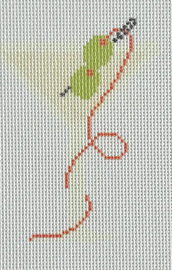 ZS170 - Needlepoint Martini Printed Canvas