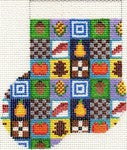 AB154B - Thanksgiving Patchwork Mini Sock