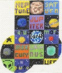 AB229 - Planets Patchwork Mini Sock