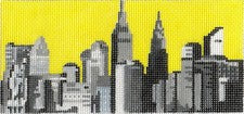 AB315 - Black and White New York Cityscape Insert