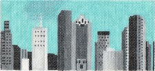 AB315B - Black and White Houston Cityscape Insert