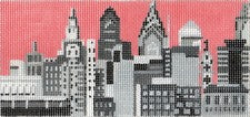 AB316 - Black and White Philadelphia Cityscape Insert