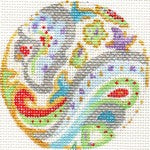 AB323A - Pastel Paisley Round Ornament