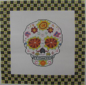 AB324A - Day of the Dead Skull #1 Larger with Border