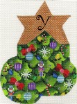 AB393 - Christmas Tree Alphabet Mini Sock (A-Z)