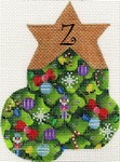 AB393 - Christmas Tree Alphabet Mini Sock (A-Z)