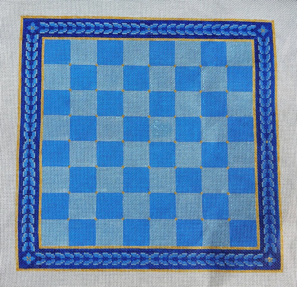 AF84 - Blue Medallion Checkerboard