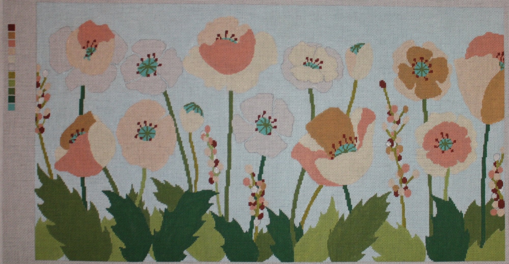 ASIT079 - Row of Poppies