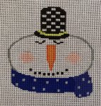 ASIT249 - Snowman Blue Scarf Dots