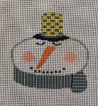 ASIT251 - Snowman Blue Gold Scarf