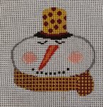 ASIT252 - Snowman Cardinal Gold Scarf