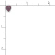 Tiny Plum Heart Button
