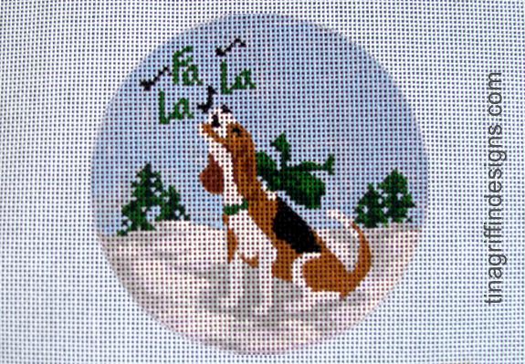 DOG-004 - Beagle's Song Ornament