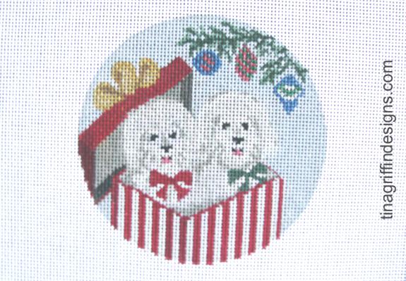 DOG-007 - Bichon Surprise Ornament