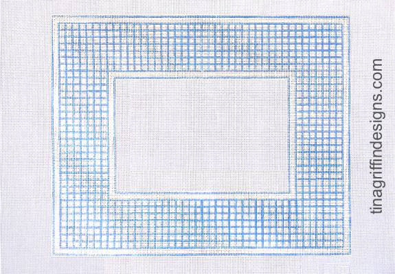 FR-001 - Blue & White Check Frame