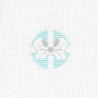TTF047 - White Bow with Light Blue Background