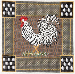 C-7 - Rooster - Black and White