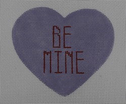 KK-CH101 -  Conversation Heart - Be Mine on Purple