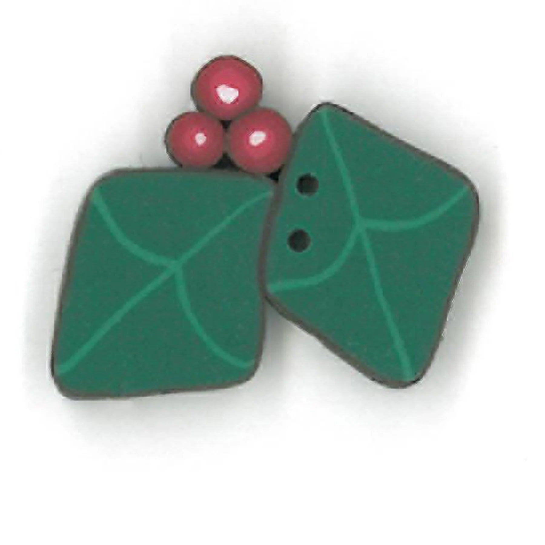 Small Double Holly Button