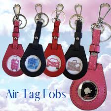 Leather AirTag Fob - Planet Earth