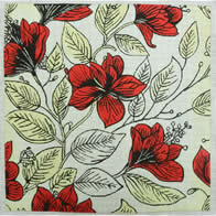 EWE-766 - Illustrated Red Floral