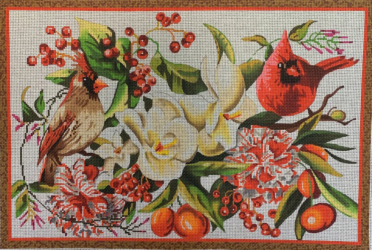 FF184B - Red Birds, Floral and Fruit