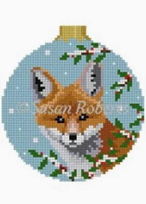 7259 - Baby Fox in Holly Ornament