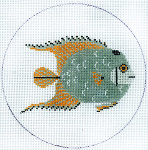 HC-O350 - Fish - Gray and Yellow Ornament