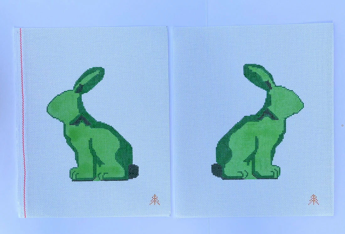 Moss Spring Bunny Canvas, 13 count