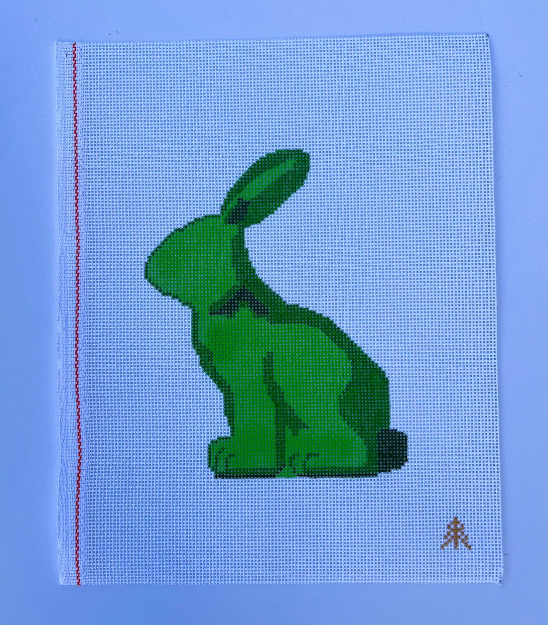 Moss Spring Bunny Canvas, 13 count