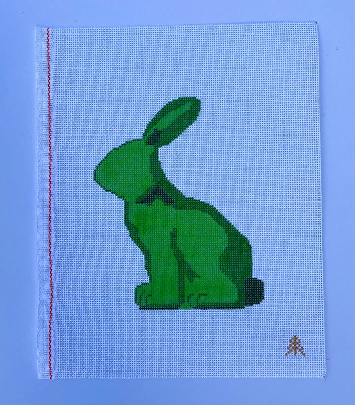 SP- Moss Green Bunny Canvas - 13ct Left Facing